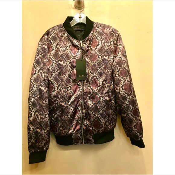 Zara Snake Print Bomber Jacket and Pants 2 Piece Set - Picture 8 of 11